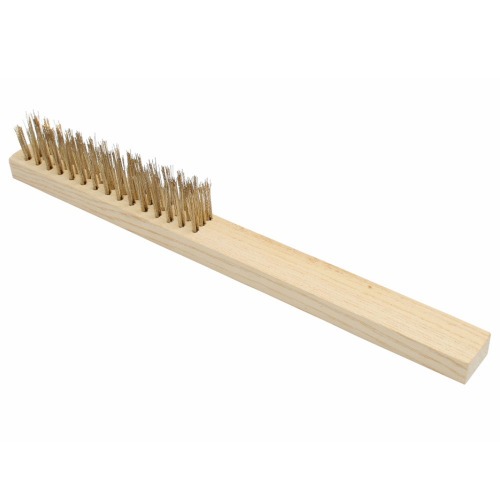 Escova de a�o latonado manual com 3 fileiras