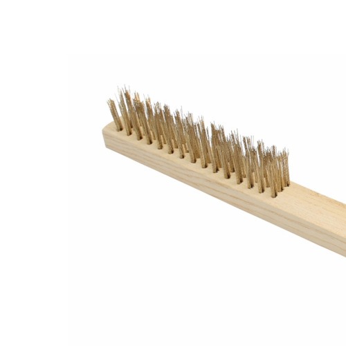 Escova de a�o latonado manual com 3 fileiras