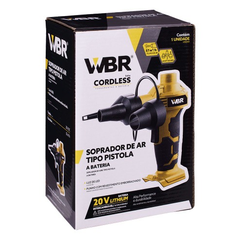 Soprador de ar tipo pistola a bateria 20 Volts fluxo de 57 m/h Sem Bateria - 203253