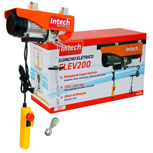 Guincho talha el�trica 100/200 kg eleva��o at� 12 m - ELEV200  110V