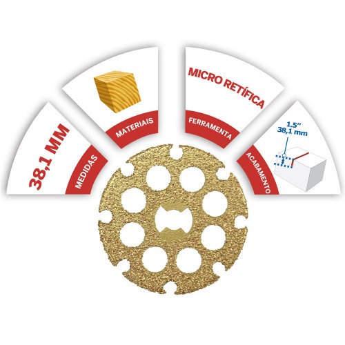 Disco de corte em madeira para micro retfica - EZ544