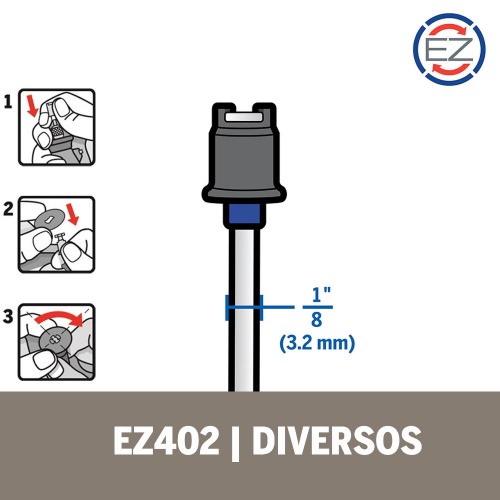 Mandril com haste para micro retfica - EZ402