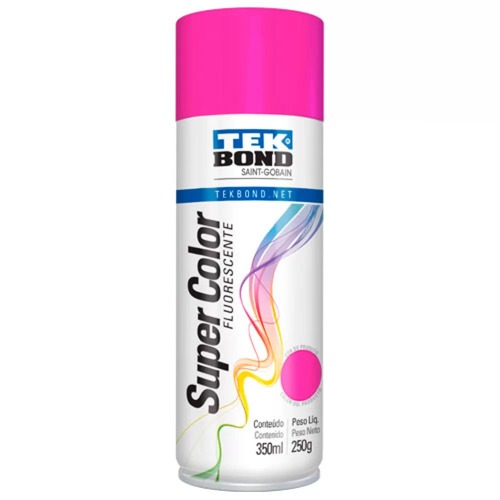 Tinta spray rosa Fluorescente 350ml - Super color Fluorescente Tinta spray rosa Fluorescente 350ml - Super color Fluorescente