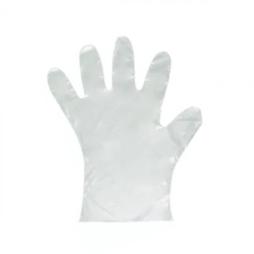 Luva plástica descartável pacote com 50 pares Luva plástica descartável pacote com 50 pares