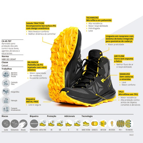 Botina em microfibra e nylon com cadarço - Noronha OB SRC Botina em microfibra e nylon com cadarço - Noronha OB SRC
