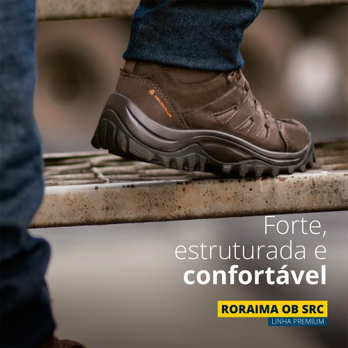 Botina em couro nobuck e nylon com cadarço - Roraima OB SRC Botina em couro nobuck e nylon com cadarço - Roraima OB SRC