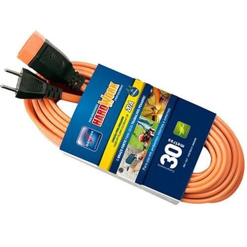 Extensão elétrica 30 metros 2 x 2,50 mm 2P 20A - HARDWORK Extensão elétrica 30 metros 2 x 2,50 mm 2P 20A - HARDWORK