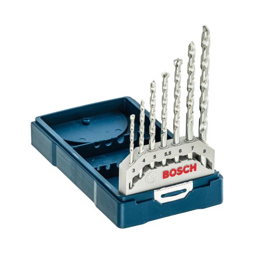 Jogo de brocas para concreto 3 a 8 mm com 7 pe�as - Mini X-Line