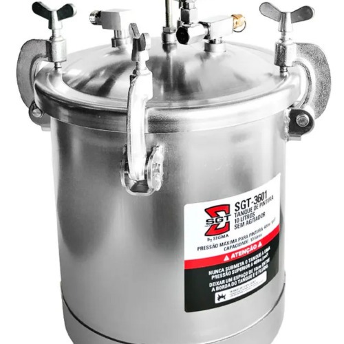 Tanque de presso para pintura 10L Sem agitador - SGT-3601