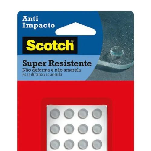 Protetor adesivo anti-impacto redondo 8 mm com 20 unidades