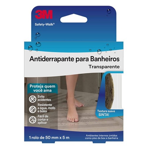 Fita adesiva antiderrapante transparente 50 mm x 5 m Fita adesiva antiderrapante transparente 50 mm x 5 m