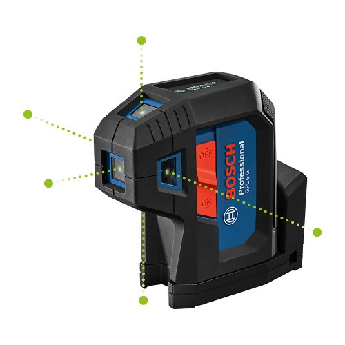 Nível a laser verde 5 pontos alcance 30 metros - GPL 5 G Nível a laser verde 5 pontos alcance 30 metros - GPL 5 G