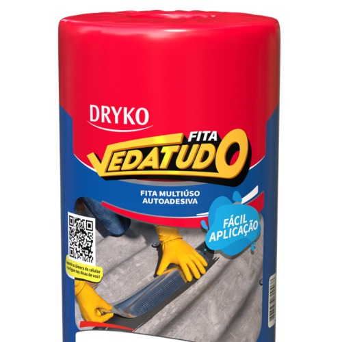 Fita manta asf�ltica auto adesiva aluminizada multiuso 45 cm x 10 m - Vedatudo