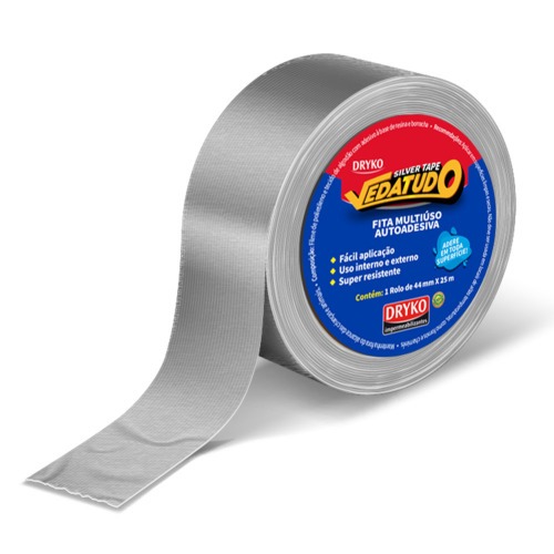 Fita adesiva 44 mm x 25 m - Silver tape Vedatudo Fita adesiva 44 mm x 25 m - Silver tape Vedatudo