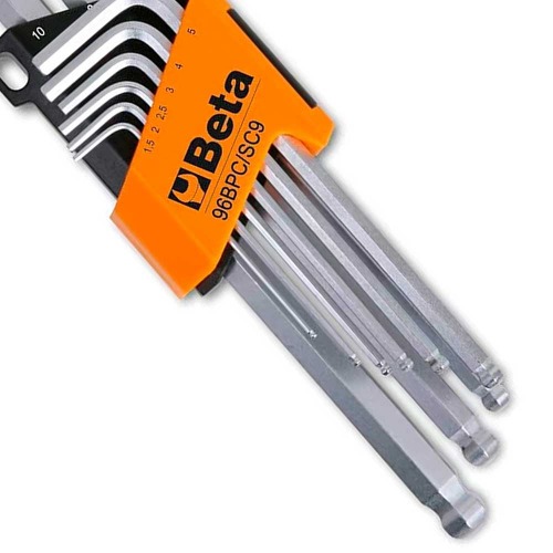 Jogo de chave allen abaulada 1,5 a 10 mm com 9 peas - 96BPC/SC9