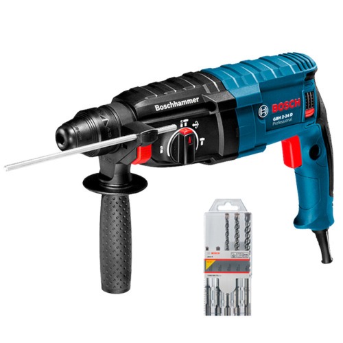 Martelete Perfurador Rompedor 820W 2,7 joules com 5 brocas Sds Plus GBH2-24D 220V Martelete Perfurador Rompedor 820W 2,7 joules com 5 brocas Sds Plus GBH2-24D 220V