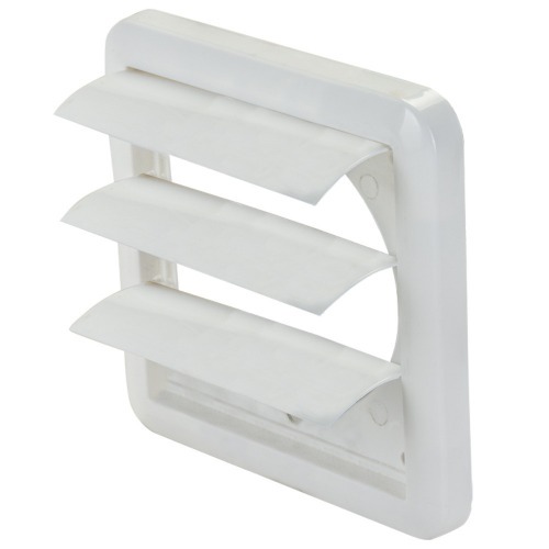 Veneziana autofechante para exaustor 150 mm branca