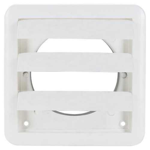Veneziana autofechante para exaustor 150 mm branca