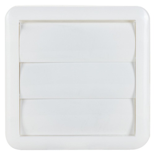 Veneziana autofechante para exaustor 150 mm branca
