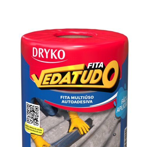 Fita manta asf�ltica auto adesiva aluminizada multiuso 30 cm x 10 m - Vedatudo