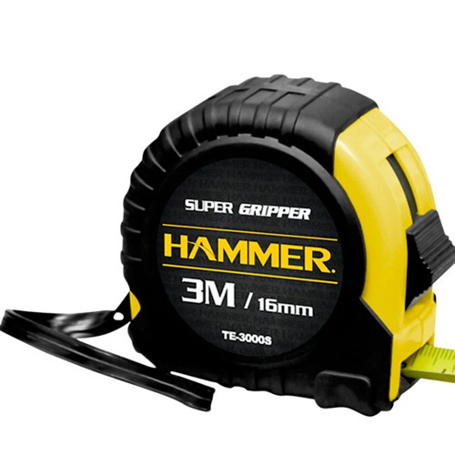 Trena emborrachada com fita de a�o 16 mm x 3 m com trava