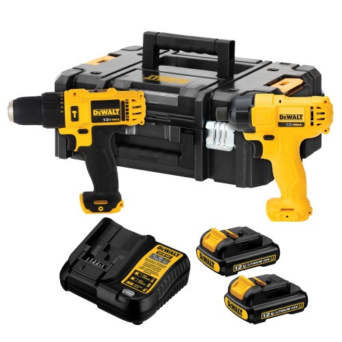 Combo Furadeira Parafusadeira de impacto DCD716 + Parafusadeira de impacto DCF805 12V - DCK202C2T-BR 110V/220V Combo Furadeira Parafusadeira de impacto DCD716 + Parafusadeira de impacto DCF805 12V - DCK202C2T-BR 110V/220V