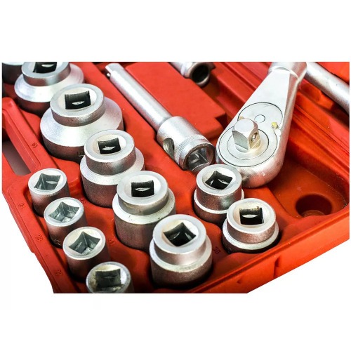 Jogo de soquete estriado 21 a 65 mm encaixe 3/4