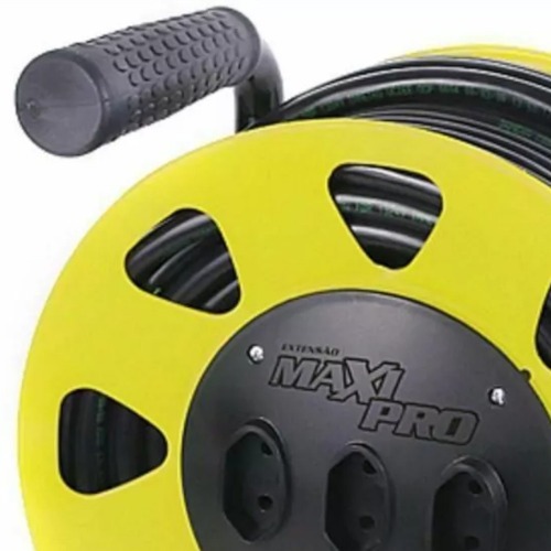 Extensão elétrica 30 metros 2 x 1,50 mm 2P 10A com carretel - MAXIPRO Extensão elétrica 30 metros 2 x 1,50 mm 2P 10A com carretel - MAXIPRO