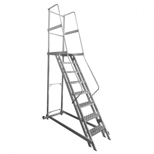 Escada plataforma de alum�nio 2.0 m c/ 7 degraus + patamar 