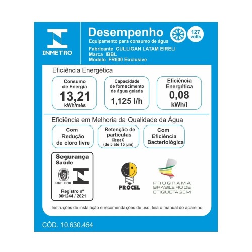 Purificador de �gua refrigerado por compressor branco - FR600 Exclusive  110V