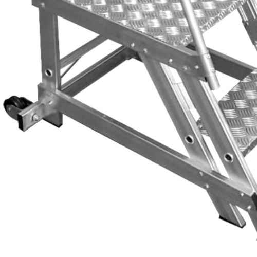 Escada plataforma de alumnio 0.50 m com 1 degrau + patamar 