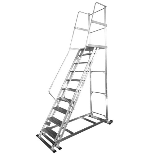Escada plataforma de alumínio 2.50 m c/ 9 degraus + patamar Escada plataforma de alumínio 2.50 m c/ 9 degraus + patamar