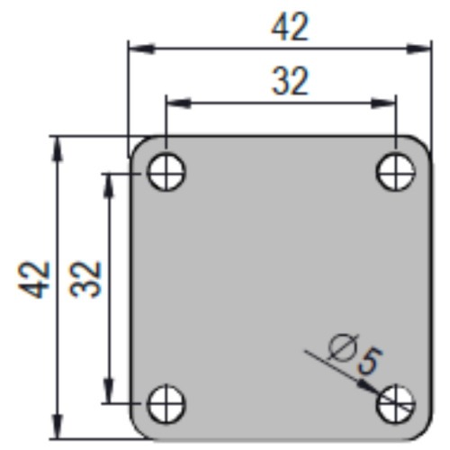 Rodízio giratório 2 x 3/4 Rodízio giratório 2 x 3/4