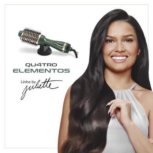 Escova secadora 4 elementos 1200W By Juliette verde oliva - ES-JU-02  110V/220V Escova secadora 4 elementos 1200W By Juliette verde oliva - ES-JU-02  110V/220V