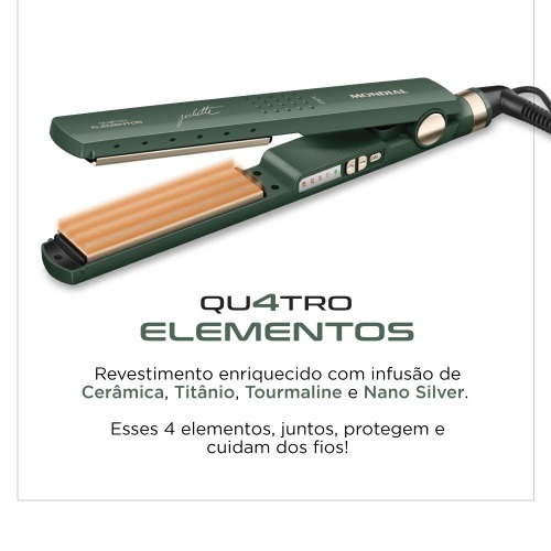 Prancha Chapinha Alisadora 4 elementos By Juliette - P-JU-02  110V/220V