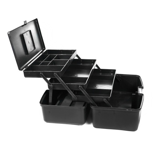 Maleta plástica para ferramentas 365 x 230 x 197 mm com 3 bandejas articuladas Premium Maleta plástica para ferramentas 365 x 230 x 197 mm com 3 bandejas articuladas Premium