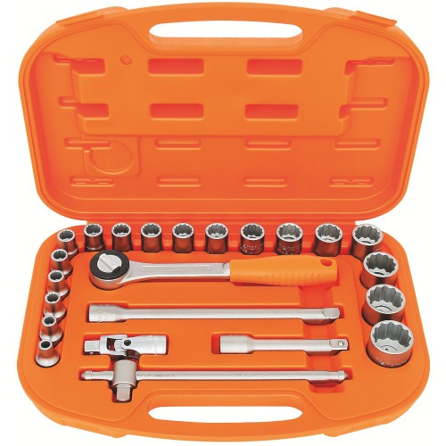 Jogo de soquete estriado 8 a 32 mm encaixe 1/2