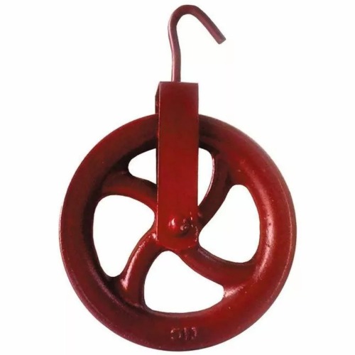 Roldana metálica com gancho 20 cm - 99.607 Roldana metálica com gancho 20 cm - 99.607