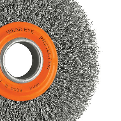 Escova de aço circular ondulada 6 x 1/2 Escova de aço circular ondulada 6 x 1/2