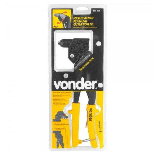 Rebitador manual cabea giratria 360 para rebites at 4,8 mm - PLUS