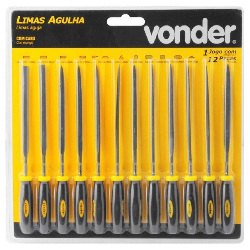 Jogo de limas agulha cabo emborrachado com 12 peças Jogo de limas agulha cabo emborrachado com 12 peças