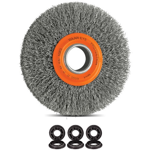 Escova de ao circular ondulada 6 x 1/2