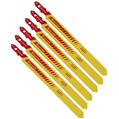 Lâmina serra tico tico 100 mm bimetal multiuso 05 peças - BU418 Lâmina serra tico tico 100 mm bimetal multiuso 05 peças - BU418