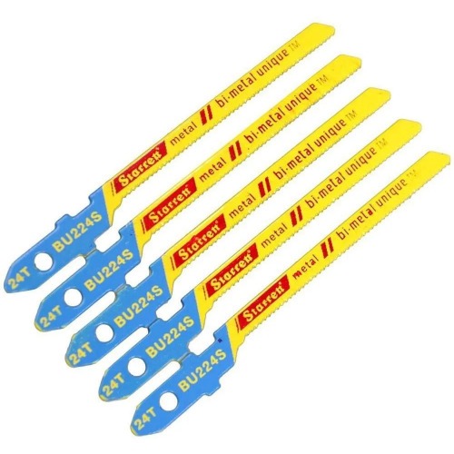 L�mina serra tico tico cortes curvos 50 mm 24 dentes bimetal para metal 5 pe�as - BU224S