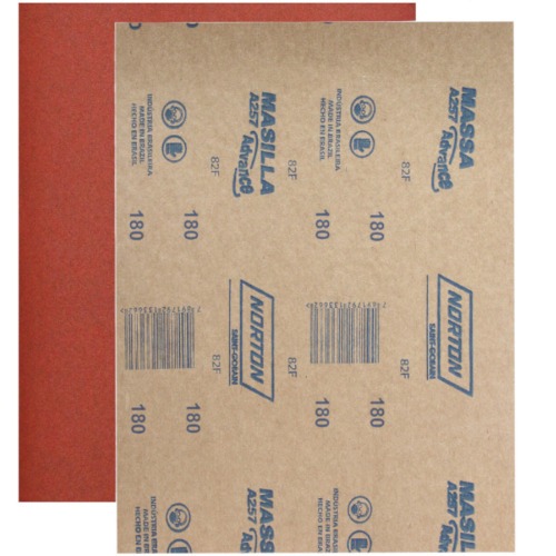 Folha de lixa para massa 225 x 275 mm - A257 Folha de lixa para massa 225 x 275 mm - A257