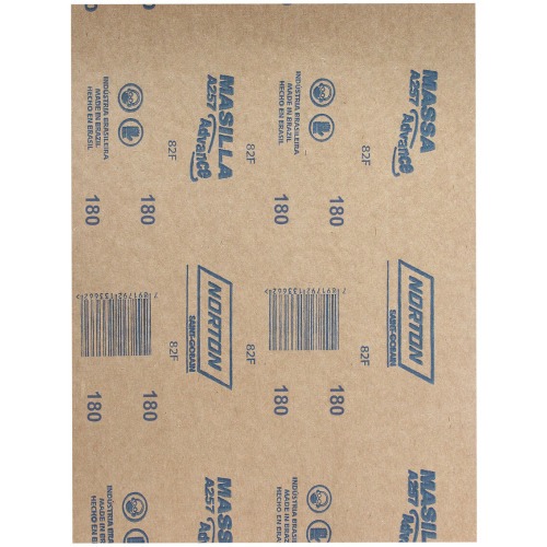 Folha de lixa para massa 225 x 275 mm - A257 Folha de lixa para massa 225 x 275 mm - A257