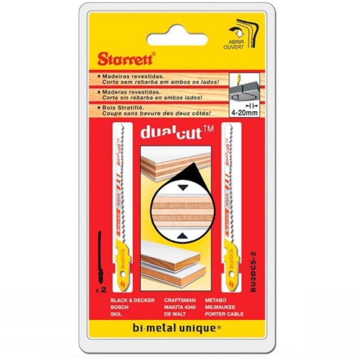 Lmina para serra tico tico 50 mm para madeira 2 peas - BU2DCS-2