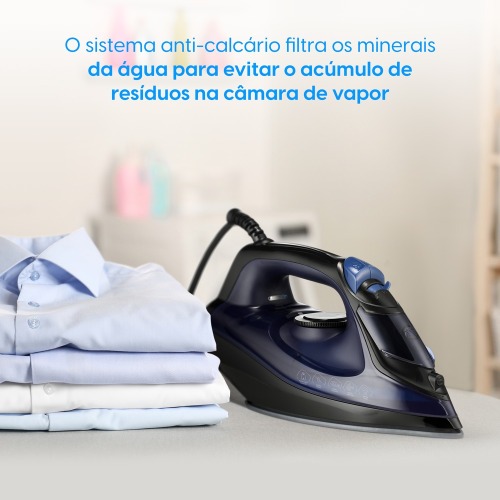 Ferro de passar a vapor 2000W base cermica anti calcio - Iron Glidee  220V