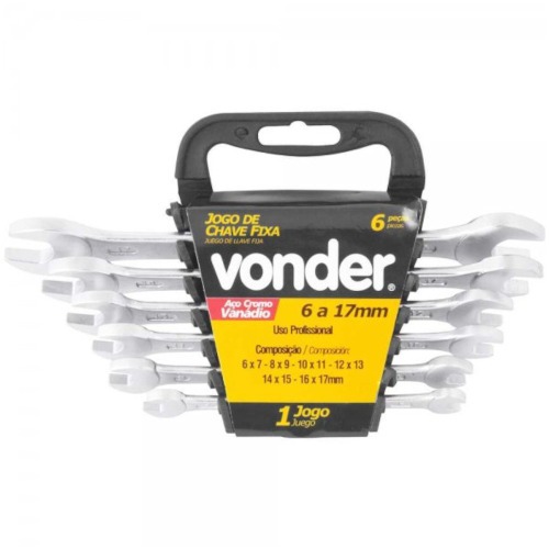 Jogos de chave fixa 6 a 17 mm aço cromo vanádio com 06 peças Jogos de chave fixa 6 a 17 mm aço cromo vanádio com 06 peças