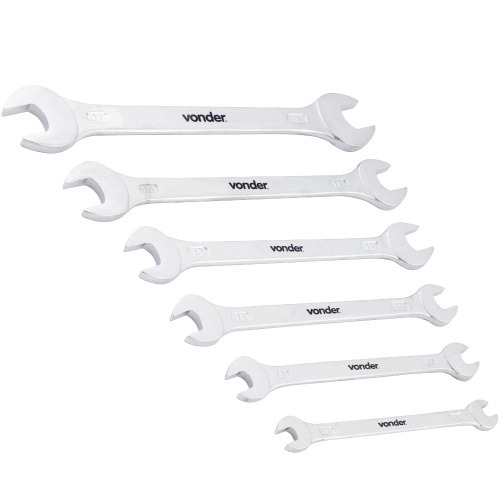 Jogos de chave fixa 6 a 17 mm aço cromo vanádio com 06 peças Jogos de chave fixa 6 a 17 mm aço cromo vanádio com 06 peças